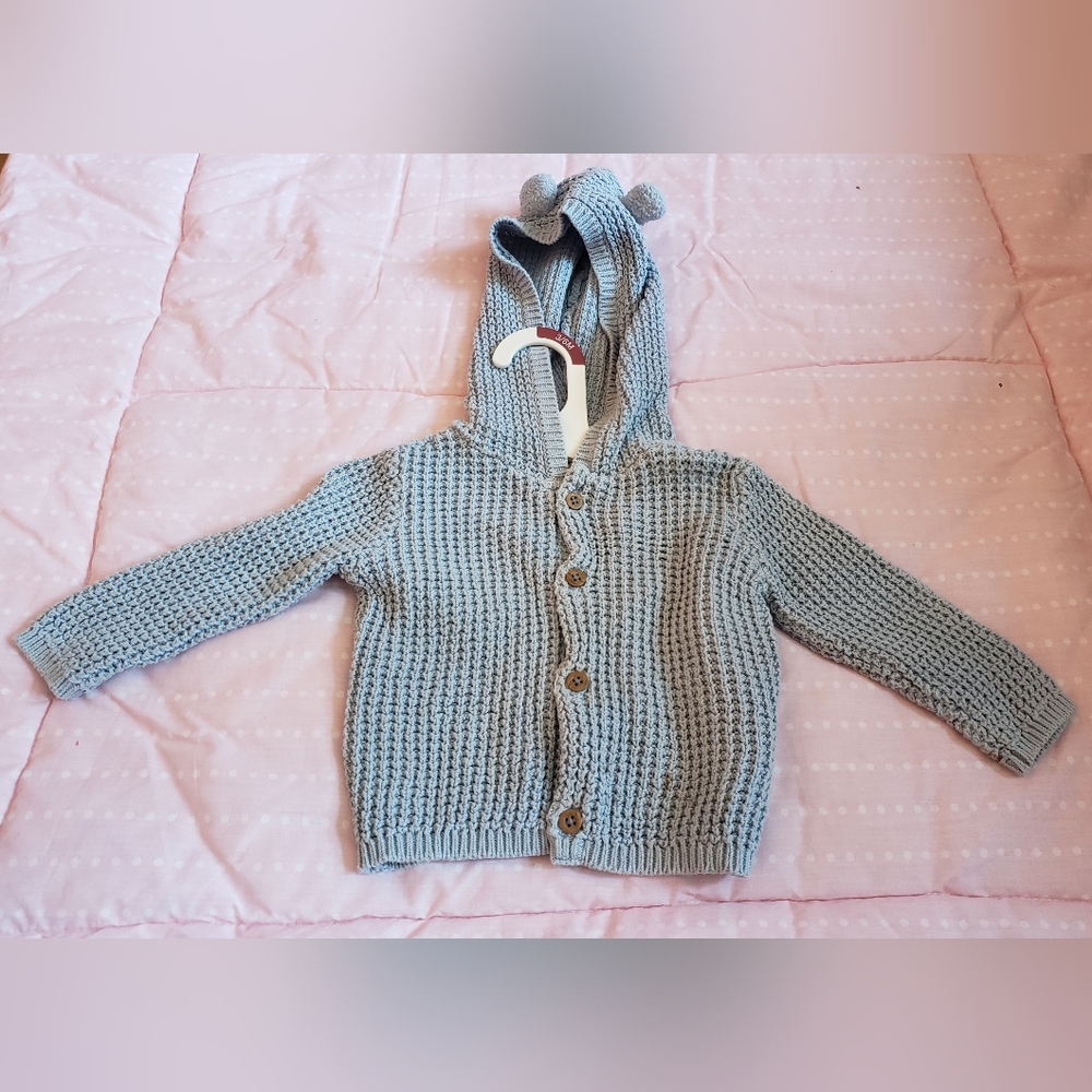 Babygirl blue bear ears jacket